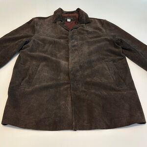 Vintage Banana Republic Men's Brown Suede Jacket